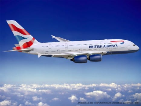 BF - British Airways - A380 in flight