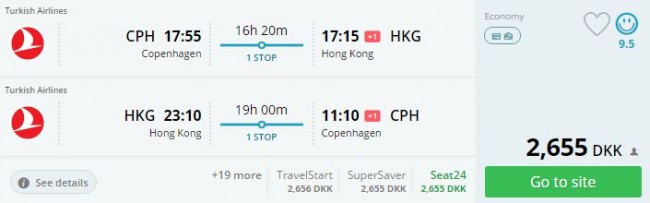 Kom til Hong Kong for kun 2.655,- med Turkish Airlines.