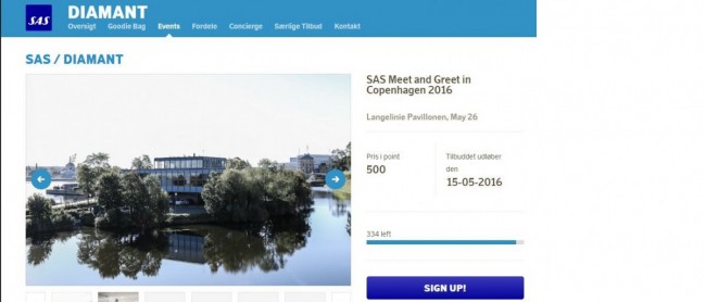 SAS EuroBonus "Meet and Greet" den 26. maj 2016 på Langelinie Pavillonen.