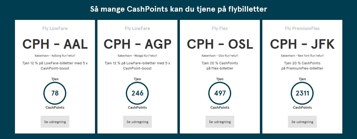 InsideFlyer DK - Norwegian - Så mange CashPoints optjenes der på en returrejse
