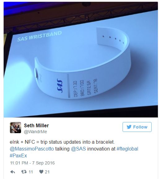 Massimo Pascotto fra SAS viser nyeste innovation frem i USA (Tweet fra Seth Miller)
