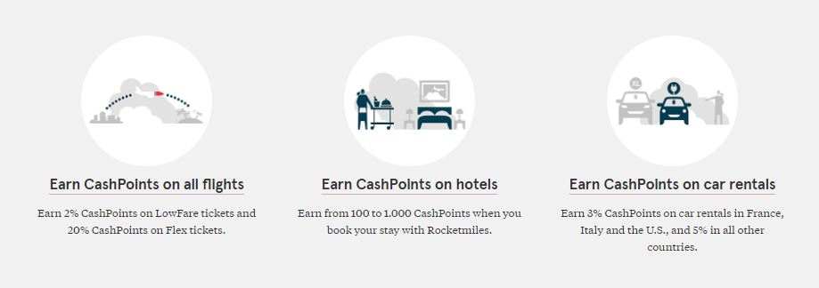 Du kan optjene Norwegian Reward CashPoins på dine flyrejser, hotelophold og billeje. Derudover kan du bruge deres VISA kort og optjene yderlige CashPoints.