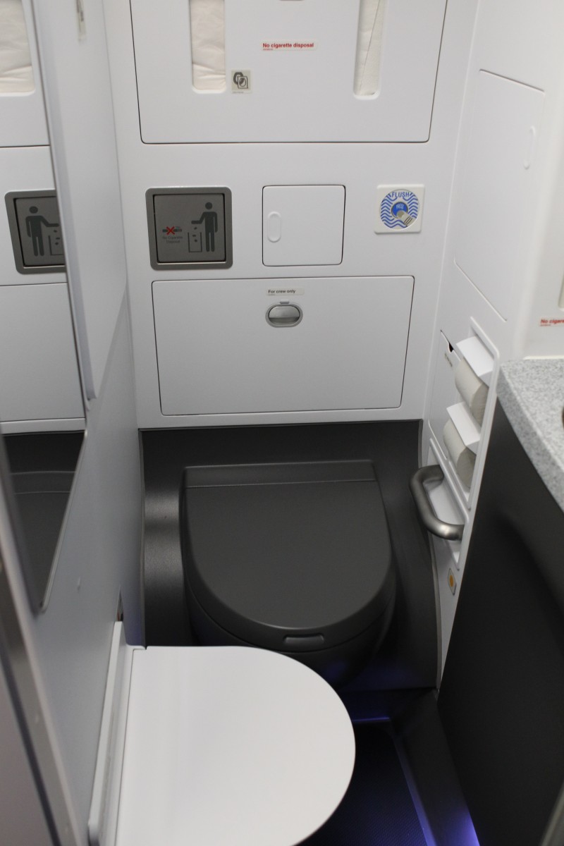 Handikapvenligt toilet er der også blevet plads til på det nye Airbus A320neo.
