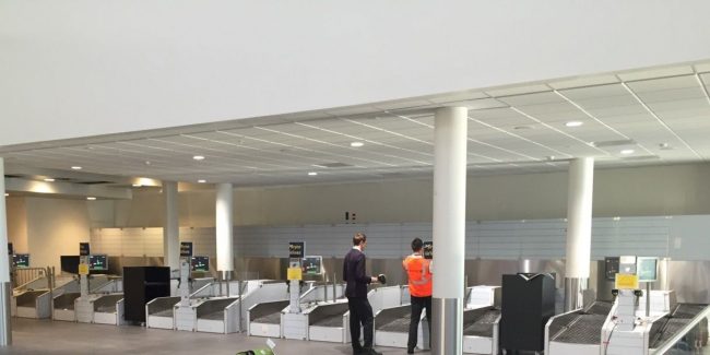 Det nye self-service området i Stavanger Sola lufthavnen.