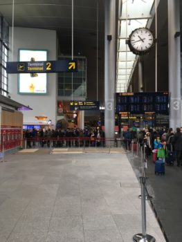 Første indtryk ved ankomst til Københavns lufthavn