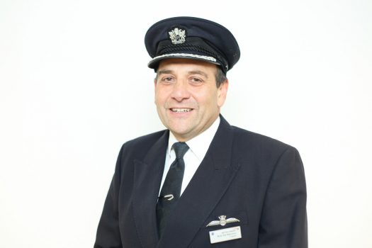 British Airways piloten Rob De Martino, som har fløjet for flyselskabet i 29 år.