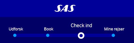 Den nye centrale selektionsbar i toppen af den nye SAS hjemmeside giver dig hurtig afgang til de centrale funktioner.