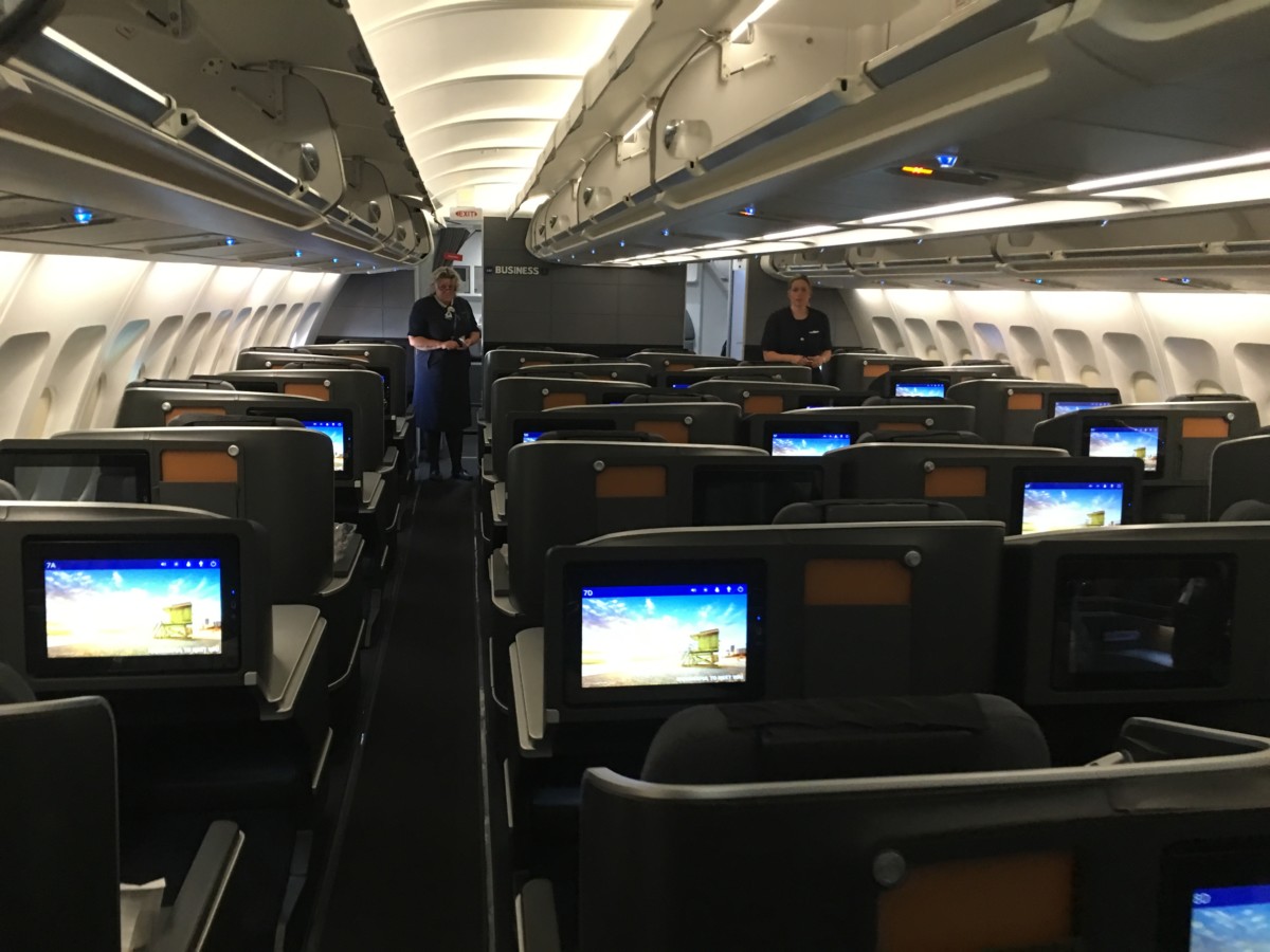 Den nye SAS Business Class kabine, som du kan tage hele familien med på for dine EuroBonus point.