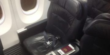 United business class 737