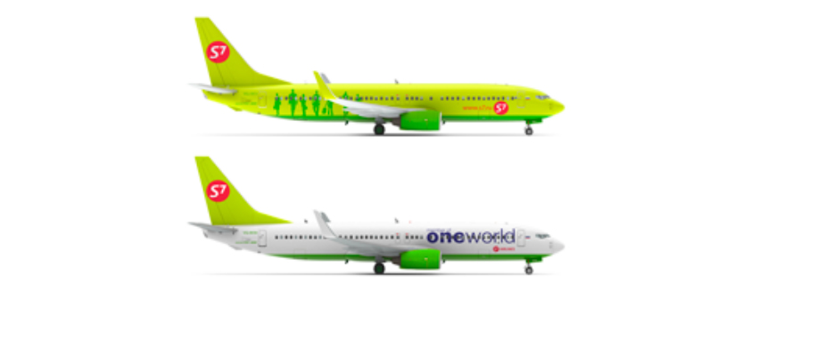 S7 Airlines (ONEWORLD livery).