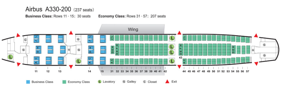 Air China Airbus A330 200 Seat Map Insideflyer Dk