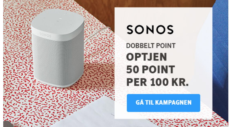 Optjen ekstra mange point når du køber SONOS - InsideFlyer DK